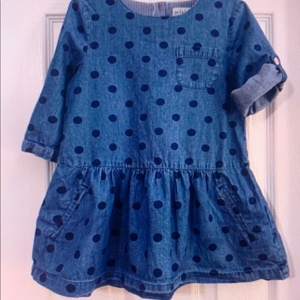 Kids Blue Polkadot Casual dress